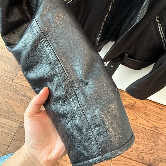 Quince Leather Motorcycle Biker Jacket Black - Picture 6 of 8